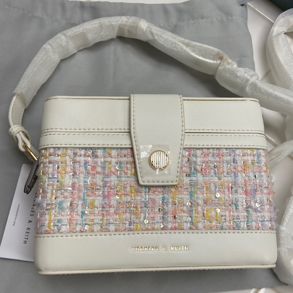 Bronte Tweed Boxy Crossbody Bag